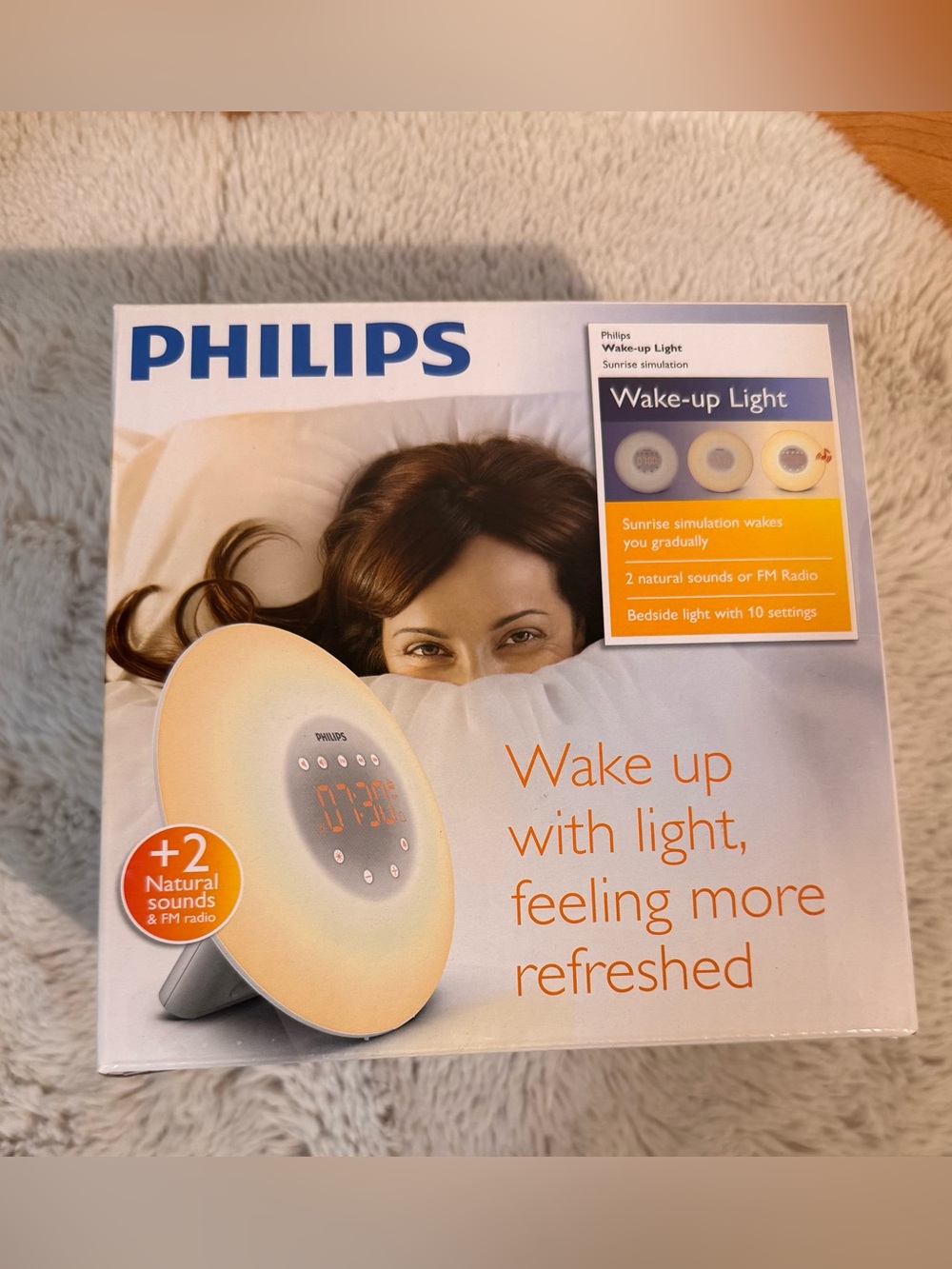 Philips Wake-Up Light Sunrise Simulation Alarm Clock - Yellow/White